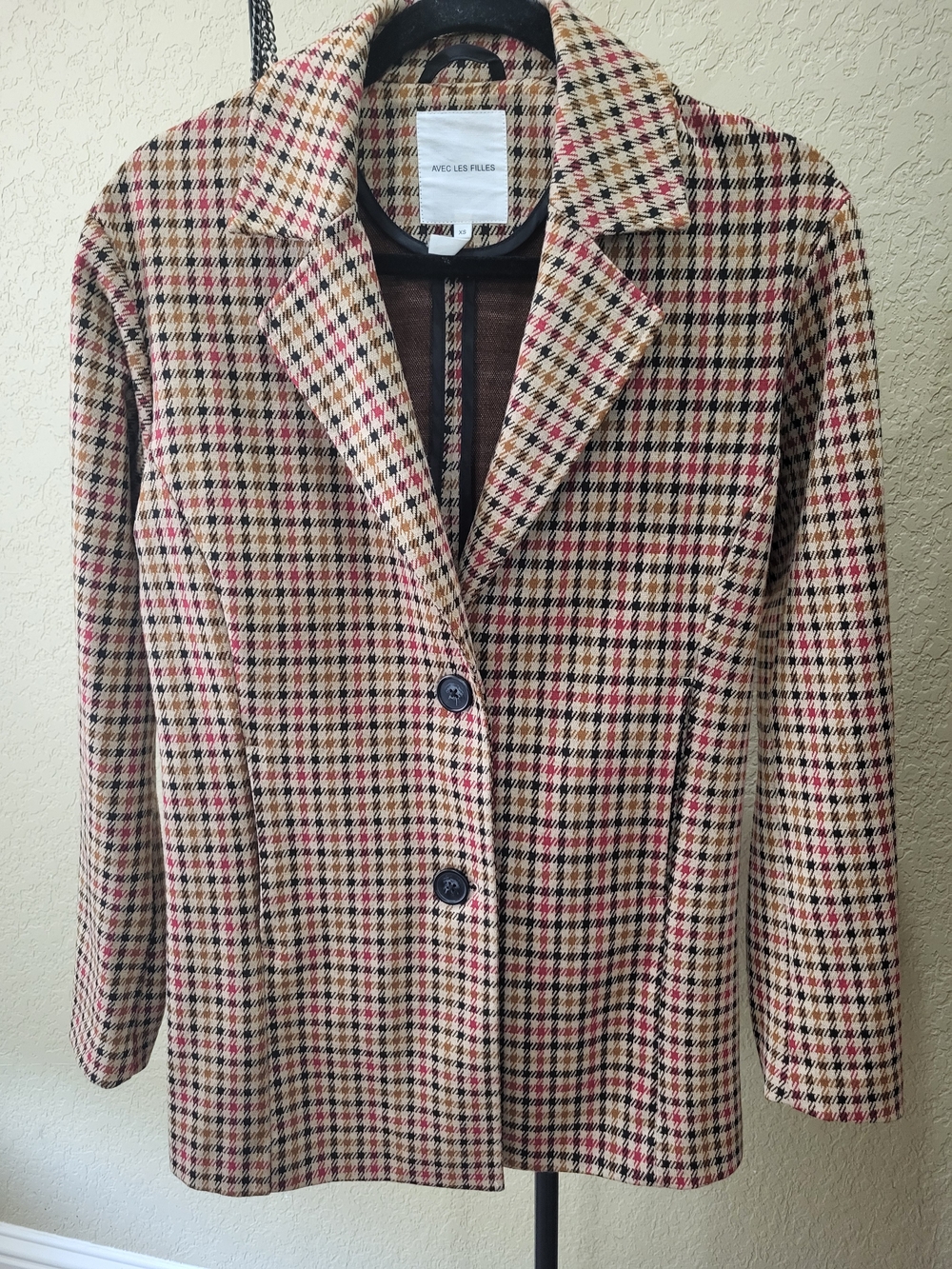 Anthropologie Avec Les Filles Plaid Blazer